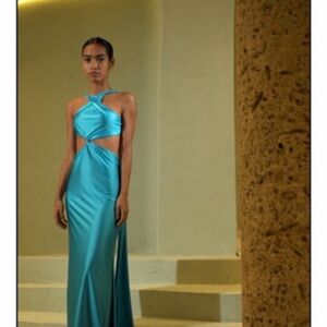 Baobab Collection Turquoise Cut-Out Dress
